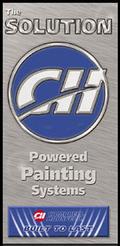 Cover of tri-fold brochure for powered equipment line